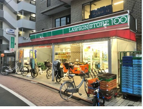 コンビニ　ローソンストア100矢口渡駅前店（コンビニ）まで48m