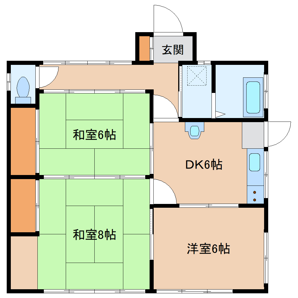 久保田一戸建て住宅の間取り写真