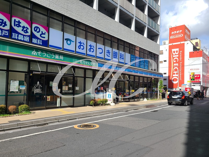 コンビニ　ローソン 亀戸駅北口店（コンビニ）まで451m