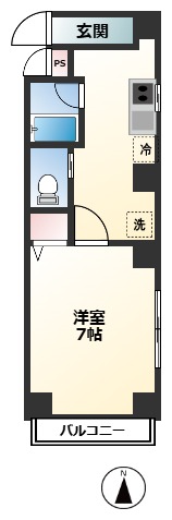 東京メトロ丸ノ内線 新中野駅 徒歩4分 6階建 築24年の間取り写真