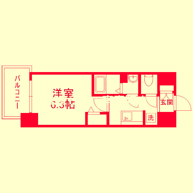 地下鉄中央線 九条駅 徒歩7分 15階建 築7年の間取り写真