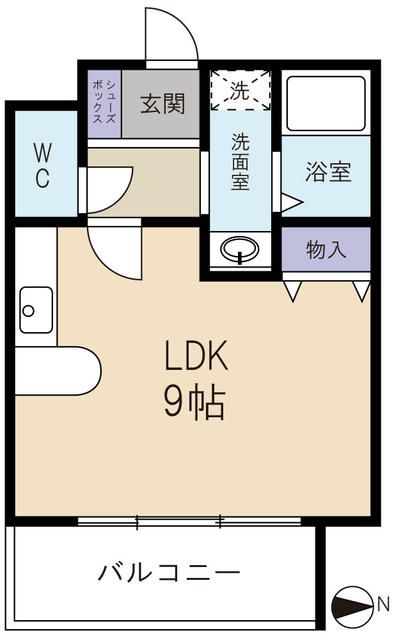 地下鉄東山線 岩塚駅 徒歩9分 5階建 築27年の間取り写真