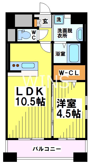 ＪＲ鹿児島本線 吉塚駅 徒歩9分 13階建 築7年の間取り写真