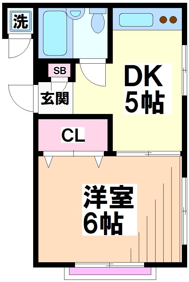 小田急線 参宮橋駅 徒歩2分 2階建 築37年の間取り写真