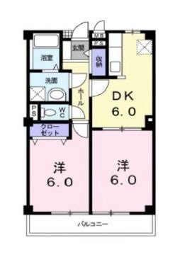 ＪＲ福塩線 高木駅 徒歩10分 2階建 築26年の間取り写真