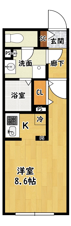 ADVANCE IWATAの間取り写真