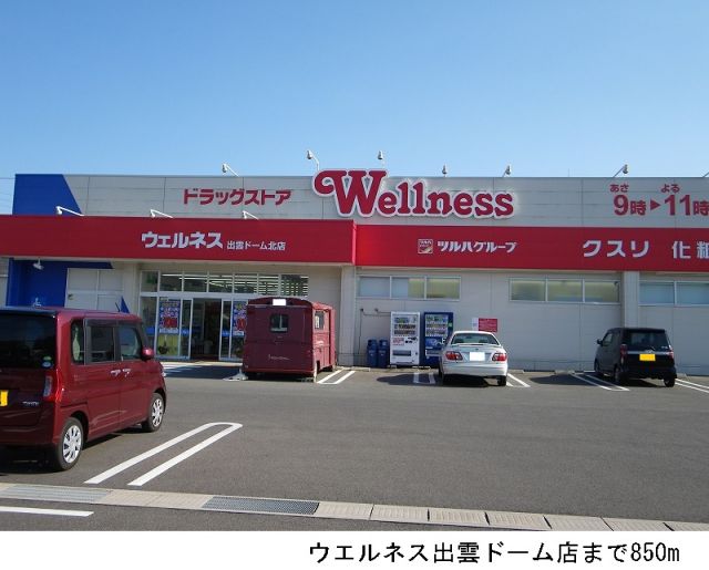 ドラックストア　ウエルネス出雲ドーム北店（ドラッグストア）まで850m