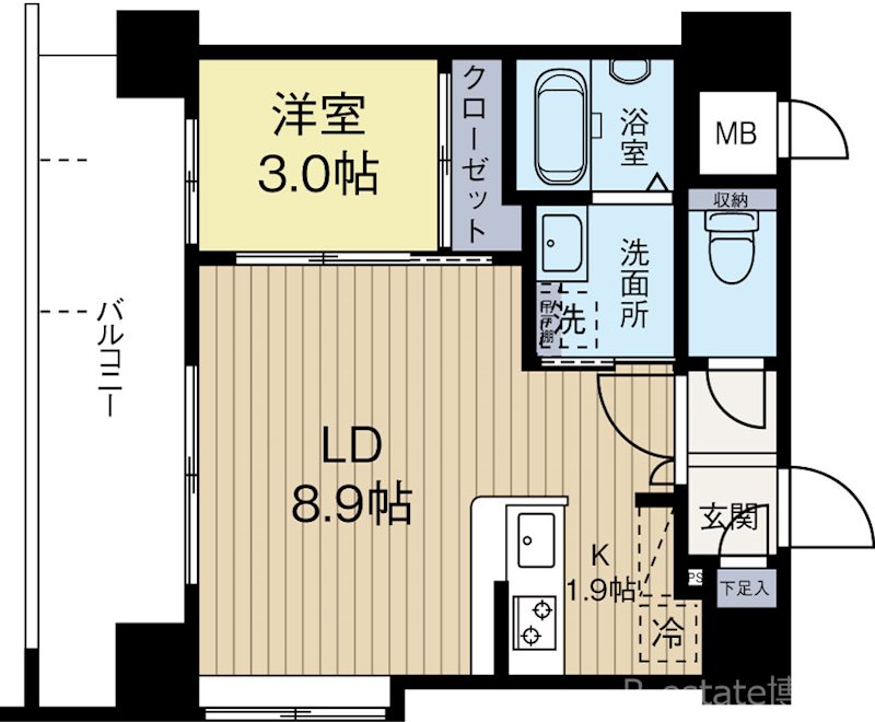 ＪＲ鹿児島本線 吉塚駅 徒歩5分 10階建 築6年の間取り写真