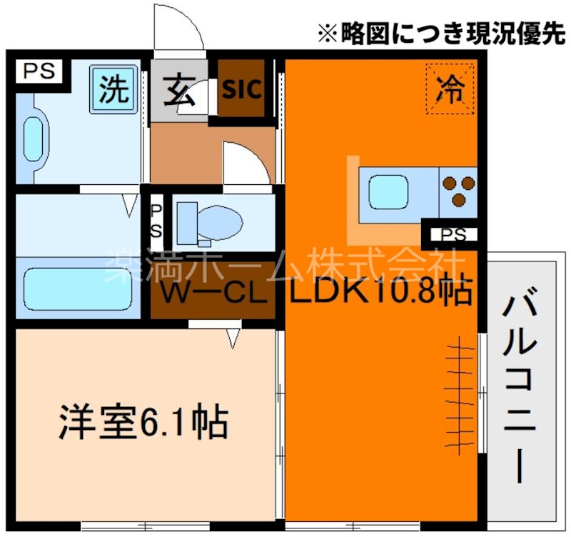 GRAMM六地蔵B棟の間取り写真