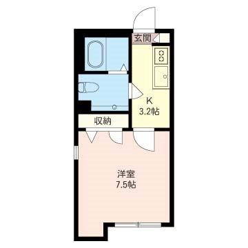 京王線 分倍河原駅 徒歩7分 3階建 築24年の間取り写真