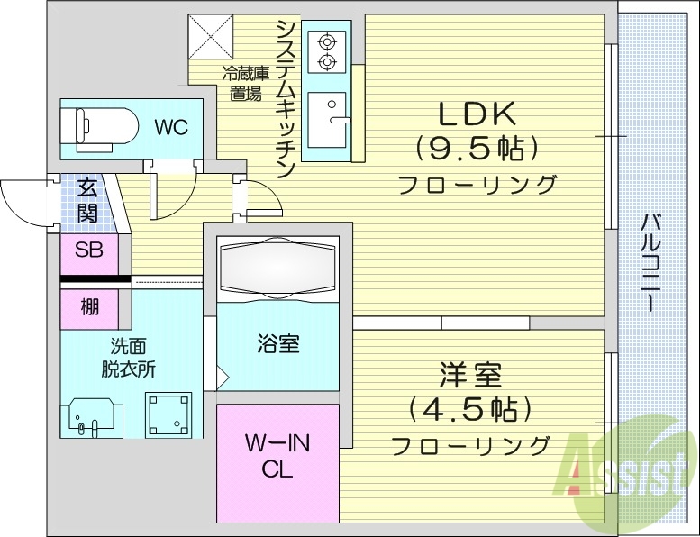ラヴェーラ大通公園の間取り写真