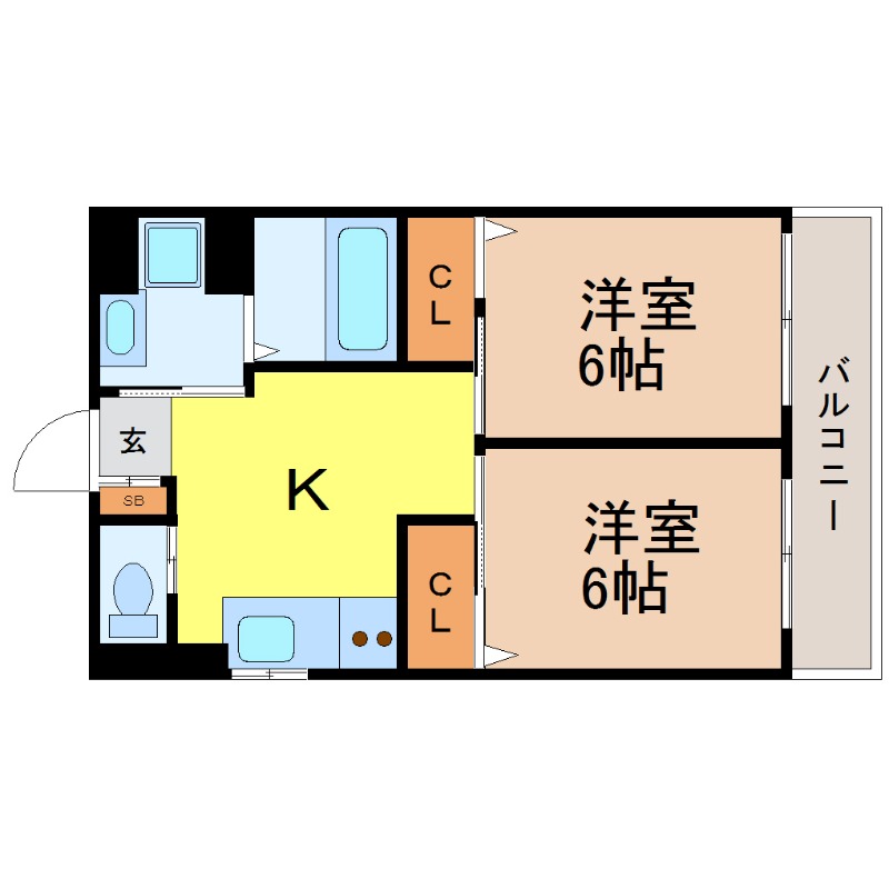 ＪＲ中央本線 金山駅 徒歩12分 5階建 築14年の間取り写真