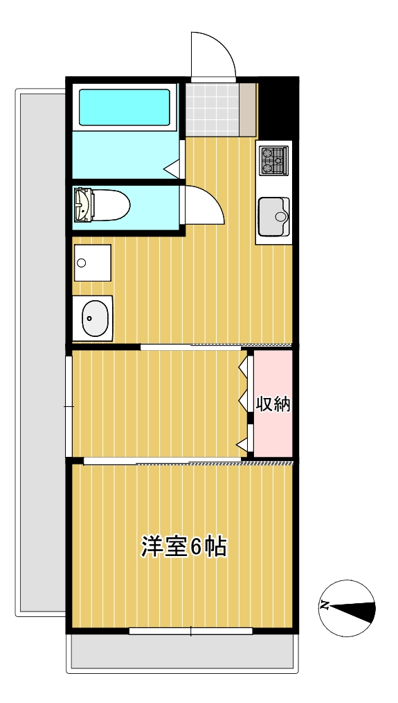 稲毛第一パレスA棟の間取り写真
