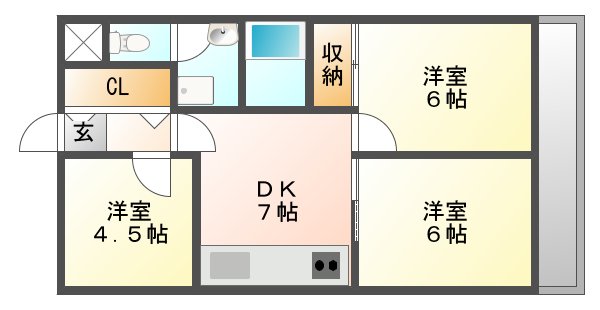 セントエルモ門田文化町の間取り
