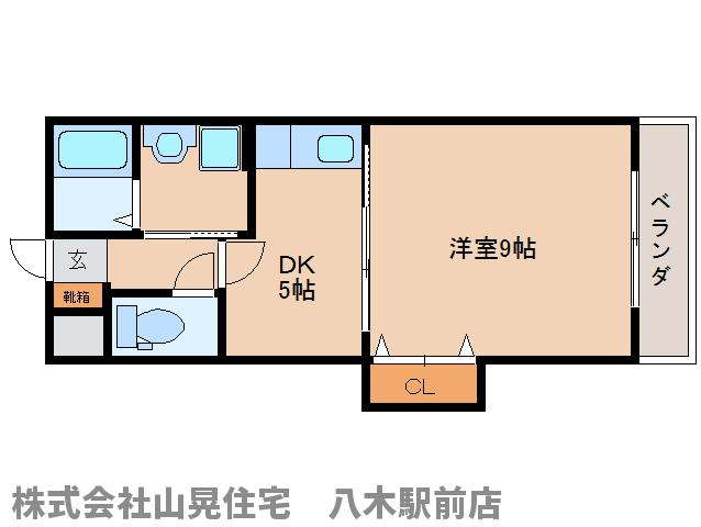 橿原市縄手町のマンションの間取り