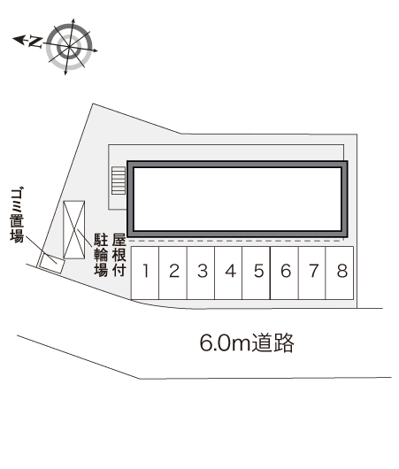 【鹿児島市紫原のアパートの駐車場】