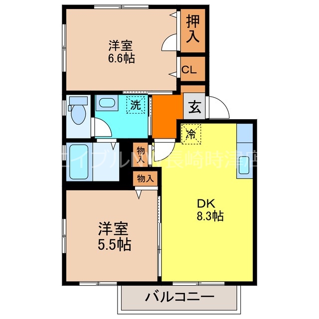 メゾンフルールA棟の間取り