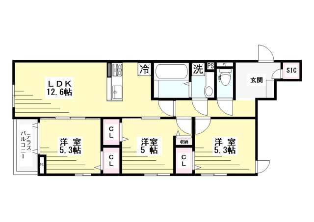 グランクール北町の間取り