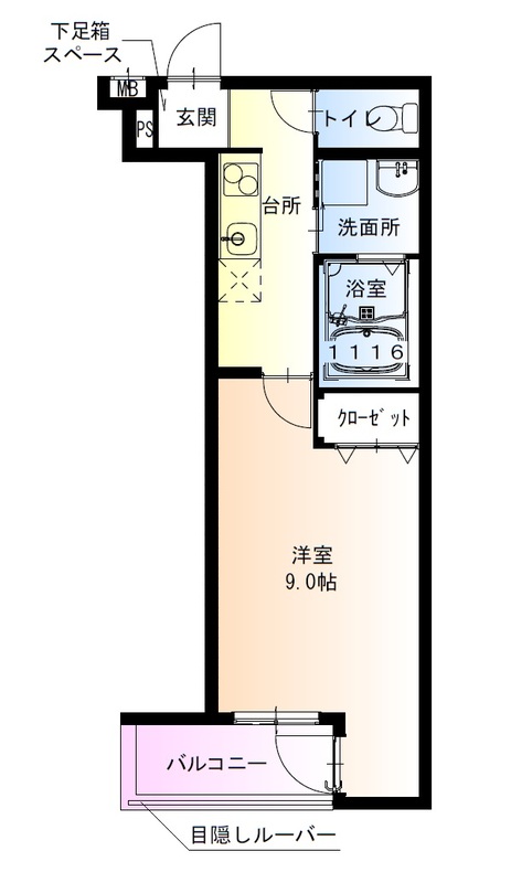 フジパレス西取石1番館の間取り