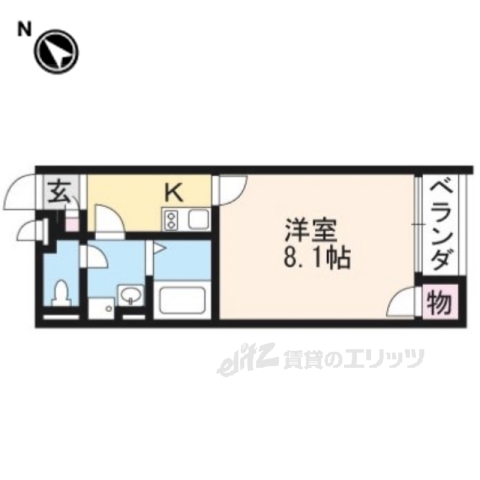 野洲市冨波乙のアパートの間取り