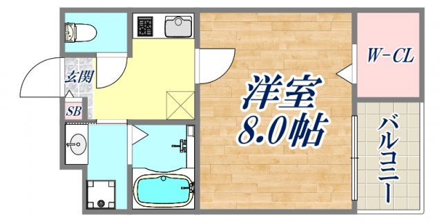 神戸市中央区八雲通のマンションの間取り