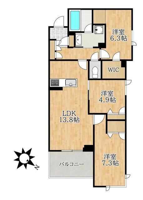 ザ・アークコート市川妙典の間取り