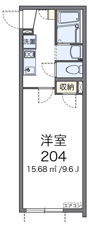 川崎市中原区新城のアパートの間取り