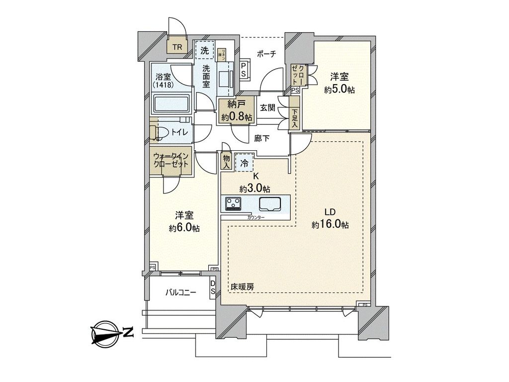 ＤＥＵＸ　ＴＯＵＲＳ　ＷＥＳＴの間取り