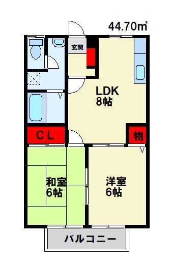 ジュネス遠賀の間取り