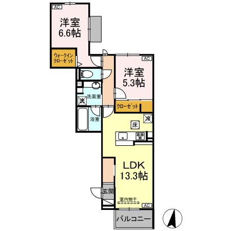 御殿場市二枚橋のアパートの間取り