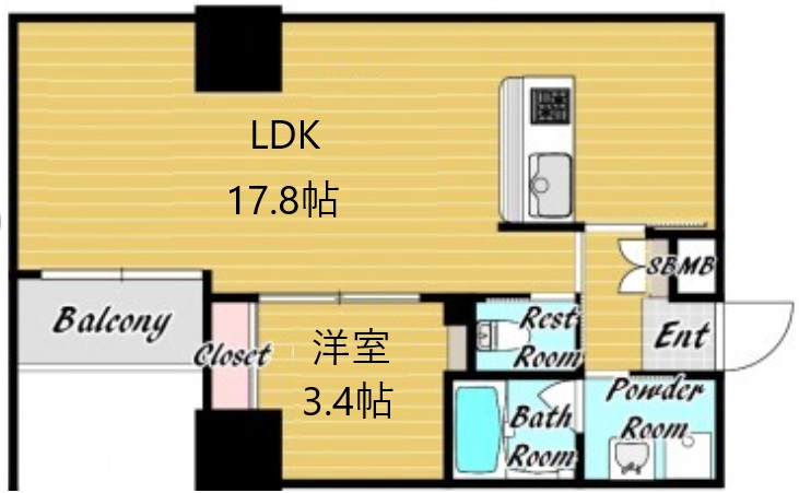 zonna神戸磯上通の間取り