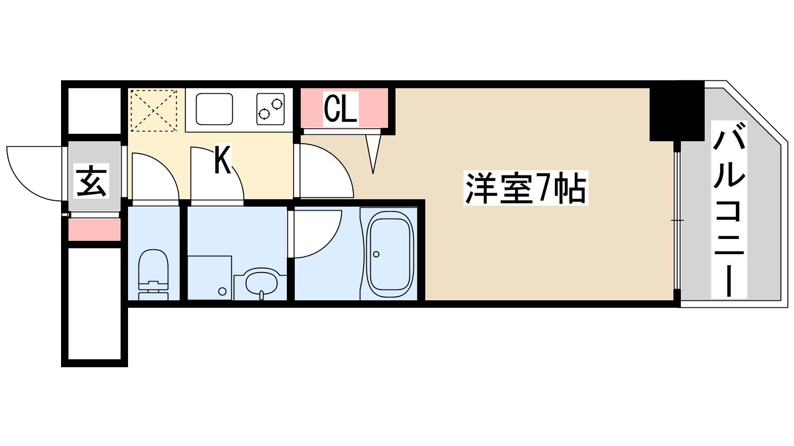 ファーストレジデンス三宮EASTの間取り