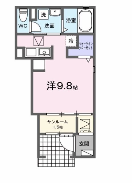 【福島市西中央のアパートの間取り】