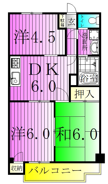 ロイヤルハイツ小宮の間取り