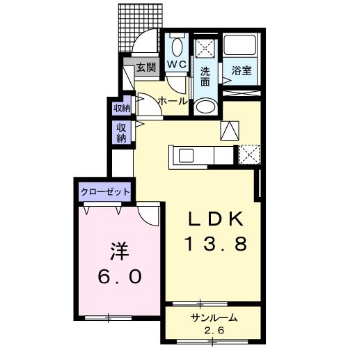 相馬郡新地町駒ケ嶺のアパートの間取り