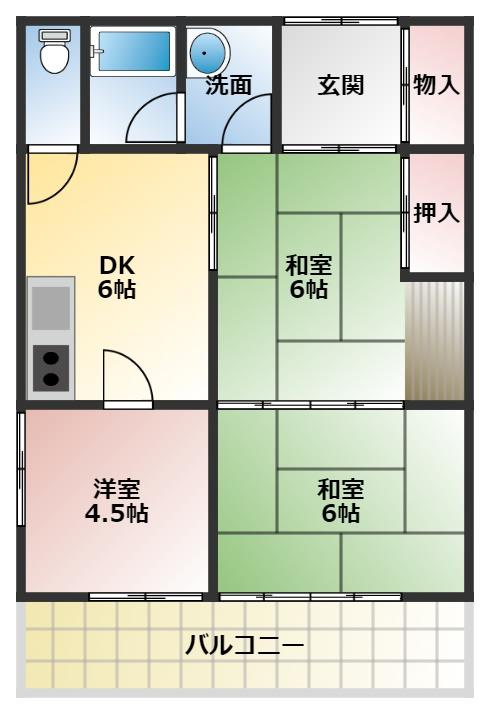 稲建荘の間取り