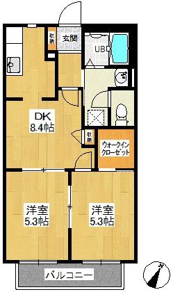 サウザンヒルＡの間取り