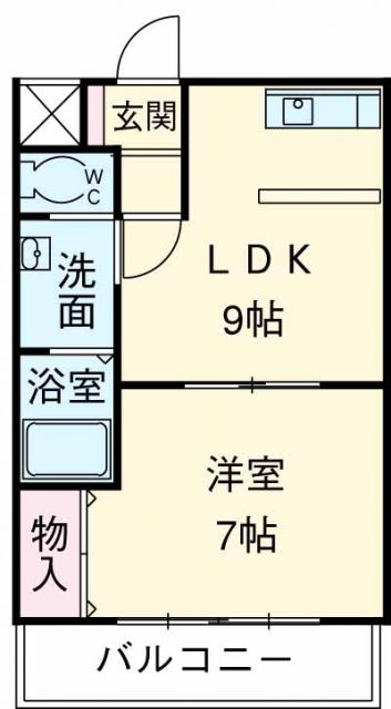 京都市右京区西京極橋詰町のマンションの間取り