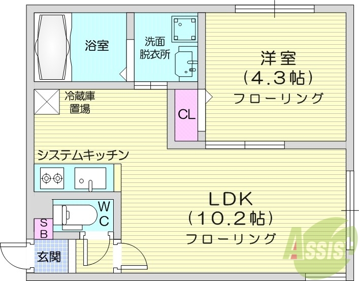 仮)新琴似7-1MSの間取り