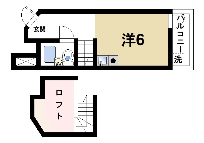 天理市川原城町のマンションの間取り