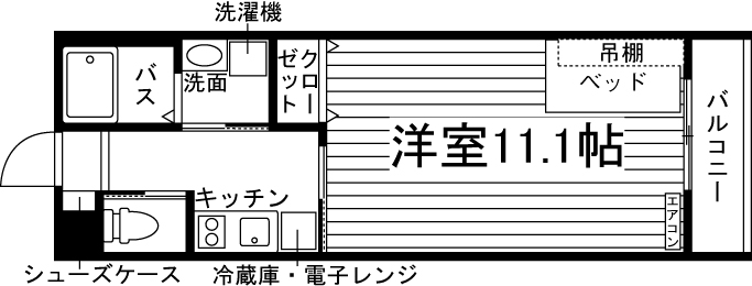 佐賀市与賀町のアパートの間取り