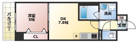 サージュ天王寺の間取り