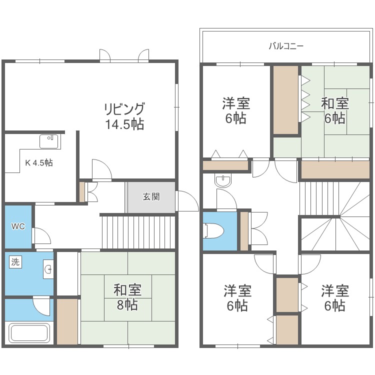 コーポしずかＤの間取り