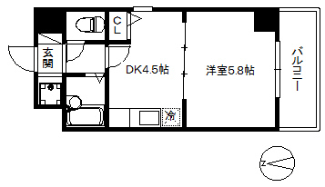 福岡市西区姪の浜のマンションの間取り