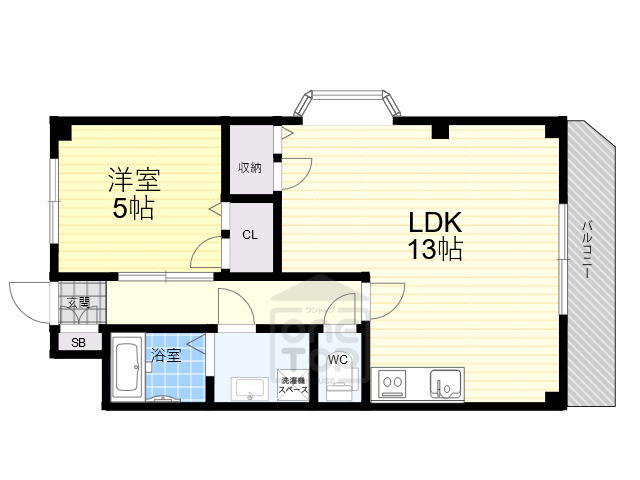 茨木市中村町のマンションの間取り