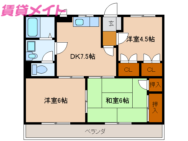 マンションシャインの間取り