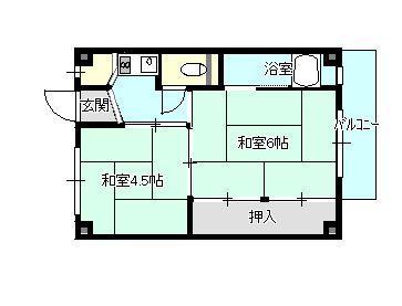 姫路市広畑区西夢前台のマンションの間取り