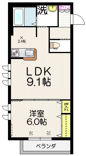 蕨市中央のマンションの間取り