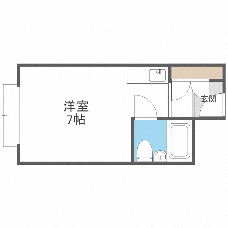 札幌市中央区南四条西のマンションの間取り