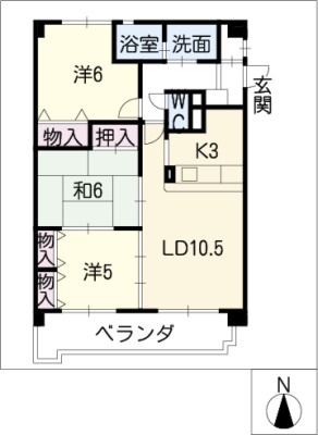 ファインパレス徳重の間取り